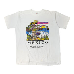 Vintage Mexico Nuevo Laredo White T-Shirt Size XL